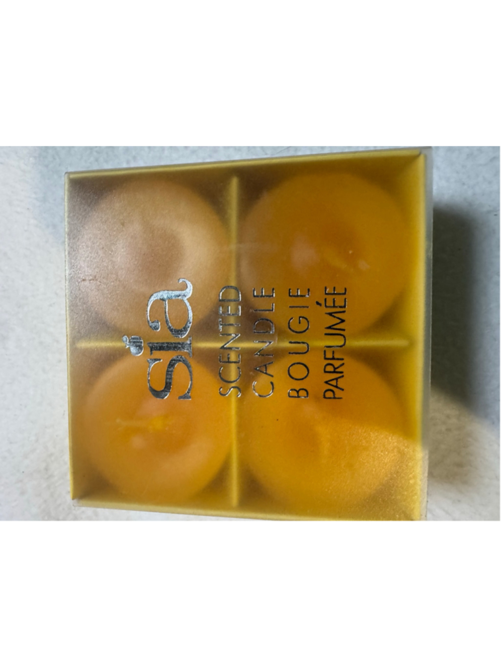 Sia Home Scented Sweet Lemon 4 Votive Candles Set Yellow